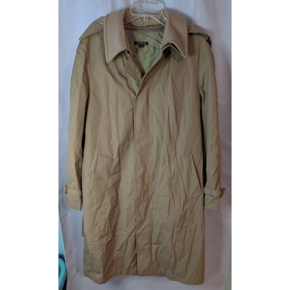 Trench Coat Women 44 Tan Good Belted Longline Classic Poland